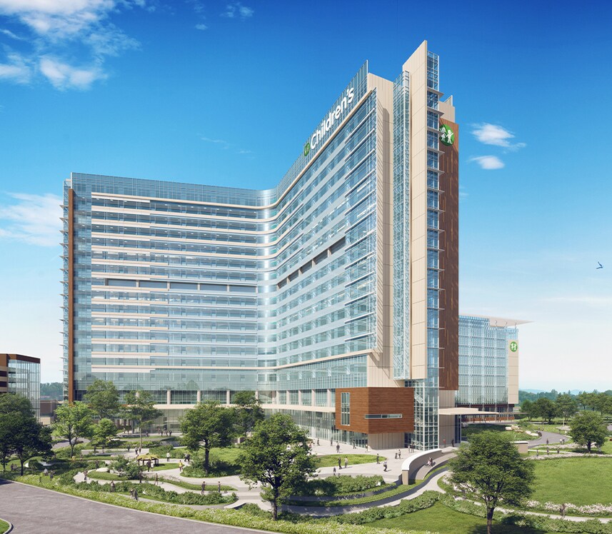 view of the new Children’s hospital from our current Center for Advanced Pediatrics